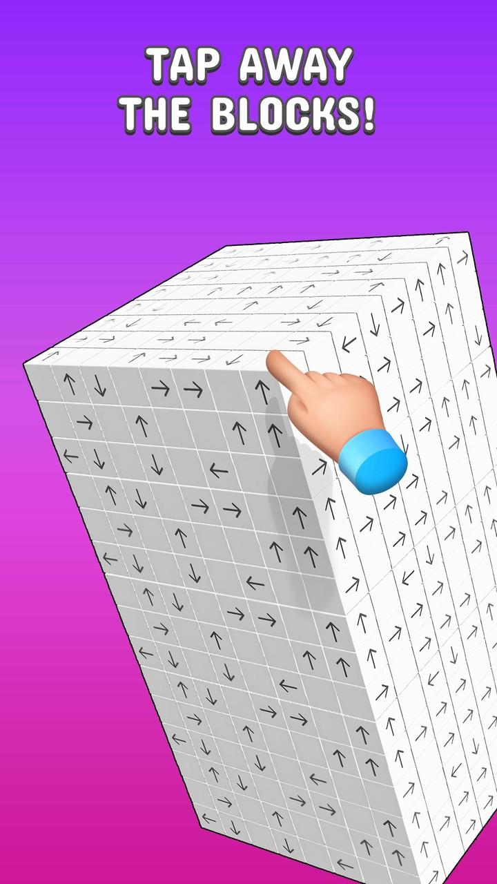 Tap to Unblock 3d Cube Away Скриншот 1