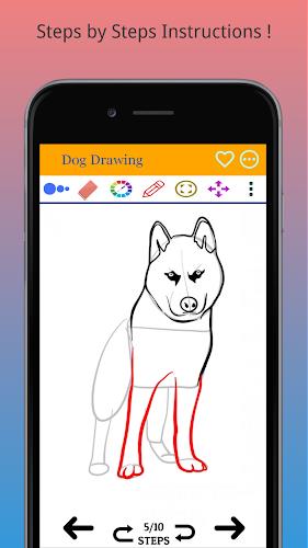 How to Draw Dog Step by Step Screenshot 2