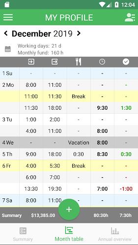 Working Timer - Timesheet Ảnh chụp màn hình 2