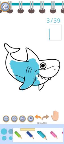 Baby Shark Coloring Book स्क्रीनशॉट 1