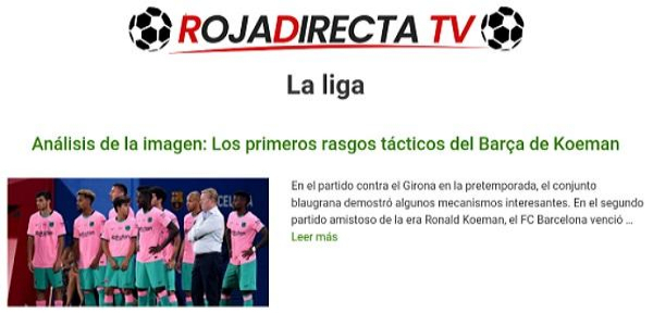 Roja directa - Live Soccer Screenshot 2