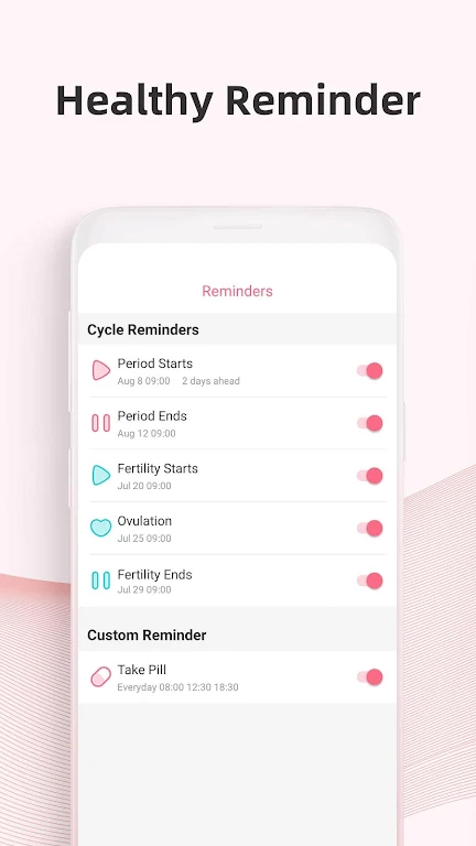 PinkBird Period Tracker Скриншот 4