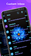 Blue Blossoms SMS Theme Captura de pantalla 1