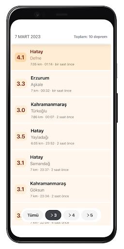 Zelzele Son 100 Deprem Tangkapan skrin 2