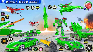 Army Truck Robot Car Game 3d Скриншот 1