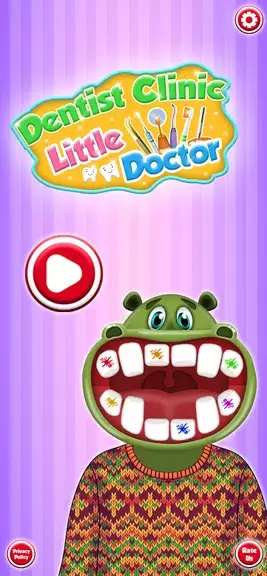 Hippo's Doctor : Dentist Games Captura de tela 3