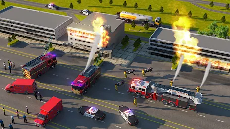 911 Rescue Fire Truck 3d Games Schermafbeelding 2