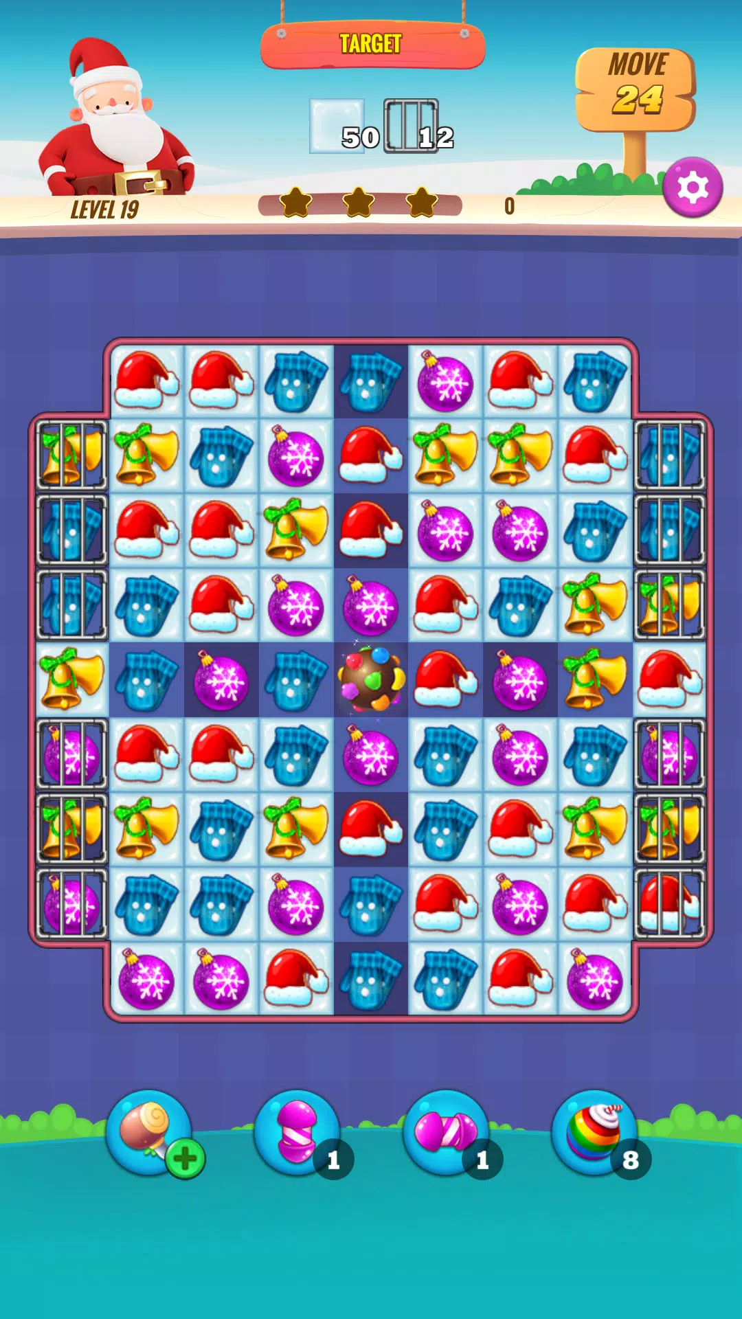 Christmas NewYear Match Game Скриншот 1