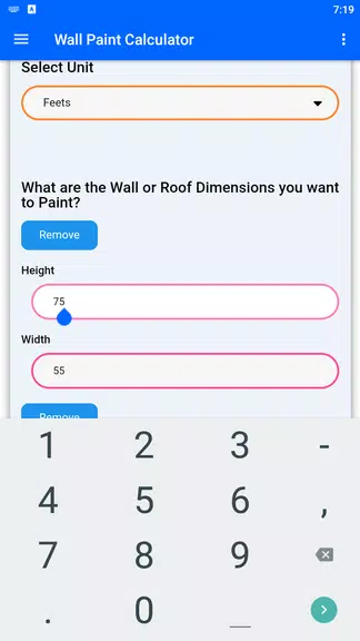 Wall Paint Calculator স্ক্রিনশট 2