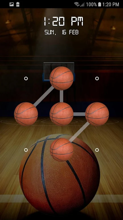 Basketball Screen Lock Pattern ဖန်သားပြင်ဓာတ်ပုံ 1