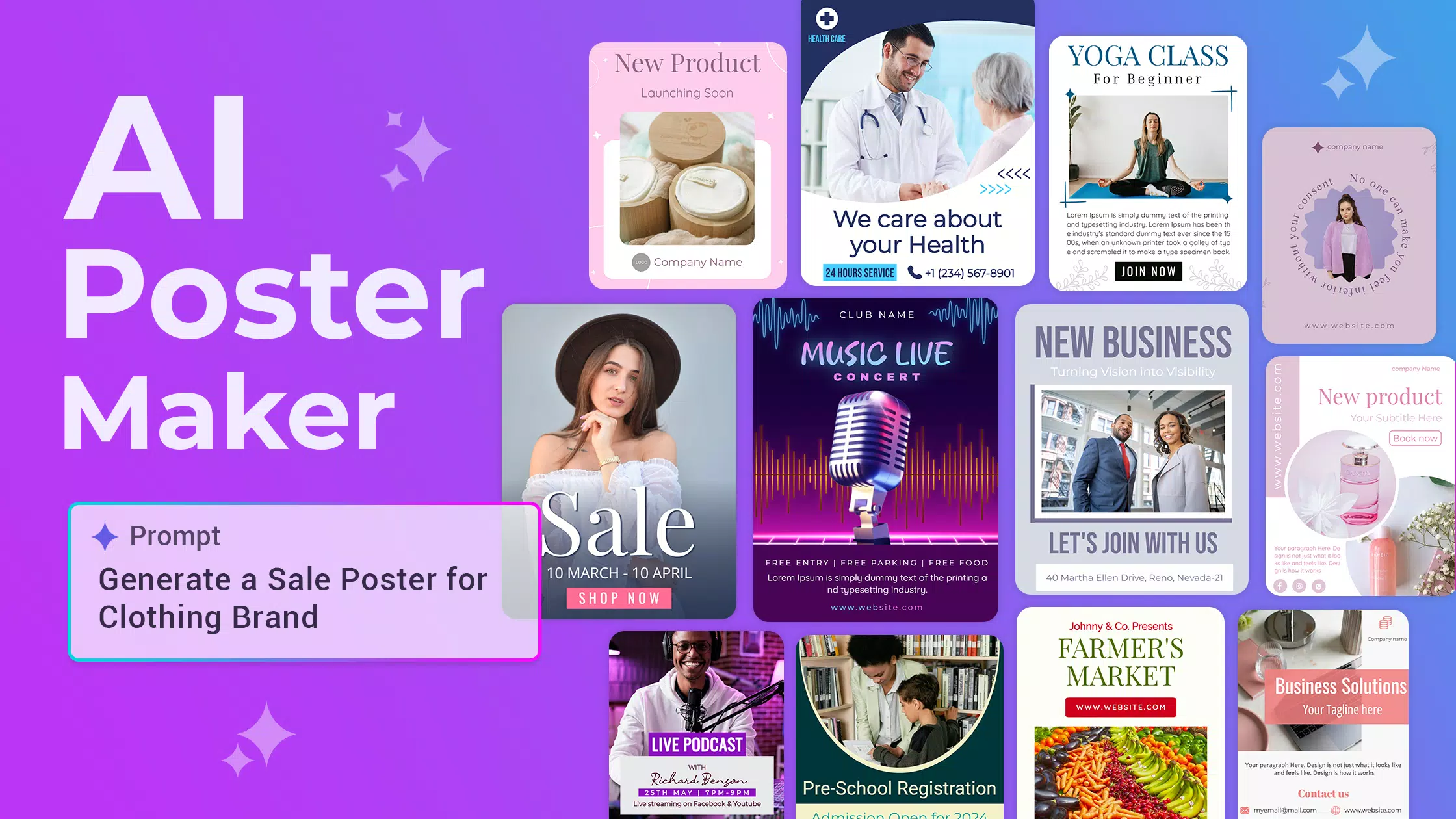 Poster Maker AI flyer maker Captura de pantalla 1