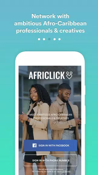 Africlick - African Black Dating & Networking App Captura de pantalla 1