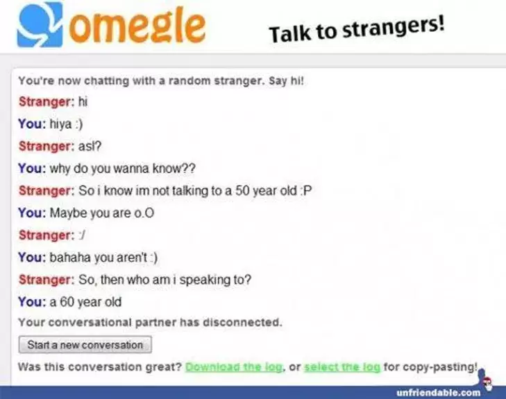 Omegle:Talk To strangers ဖန်သားပြင်ဓာတ်ပုံ 1