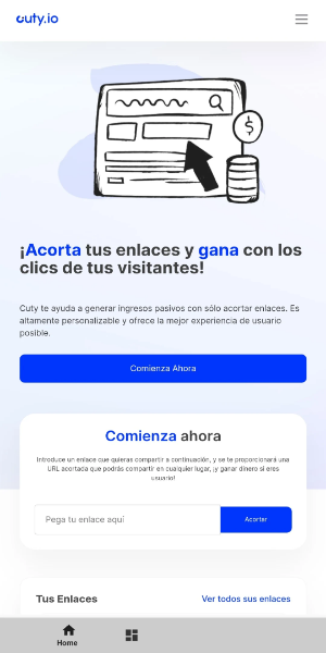 Cuty.io | URL Shortener Captura de tela 1