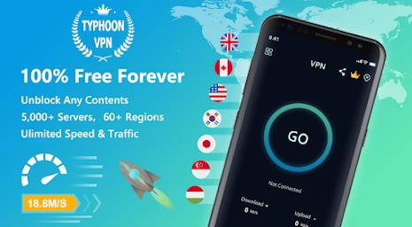 Typhoon VPN - Super Fast VPN Screenshot 1