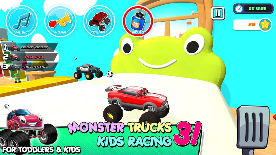 Monster Trucks Game for Kids 3 Screenshot 1