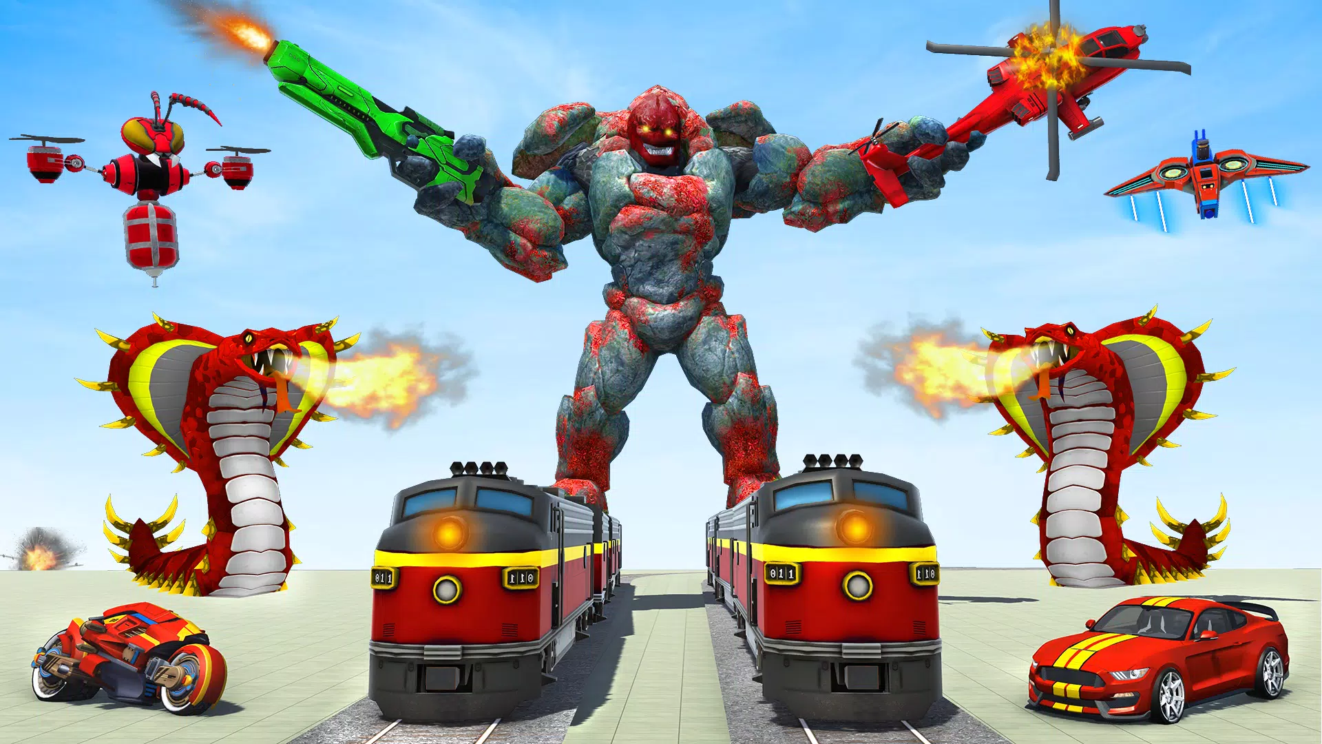 Snake Robot Game - Stone Robot Captura de tela 4