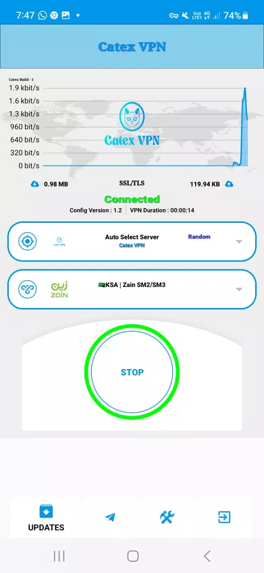 Schermata Catex VPN 3