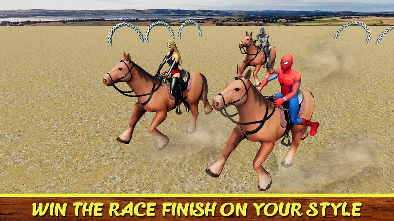 Diligent SuperHeroes Horse Riding 3d Capture d'écran 4
