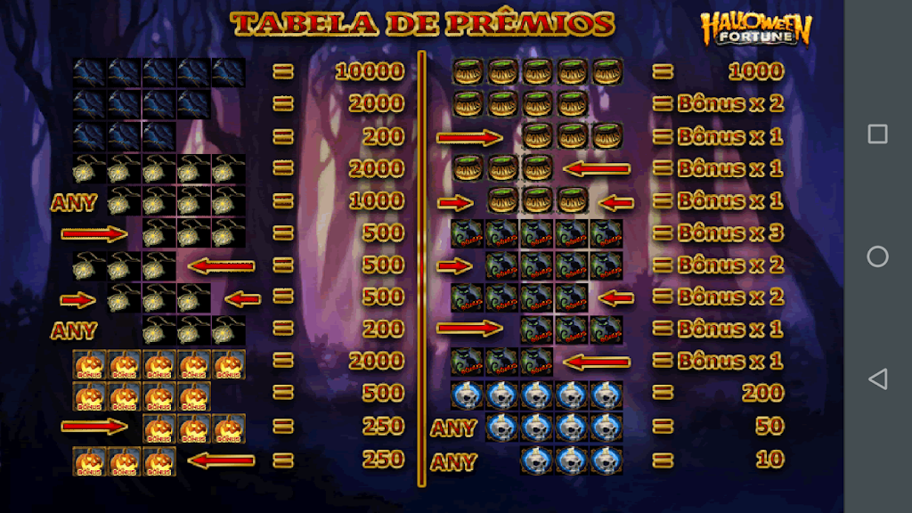 Halloween Fortune Caça Níquel 스크린샷 3
