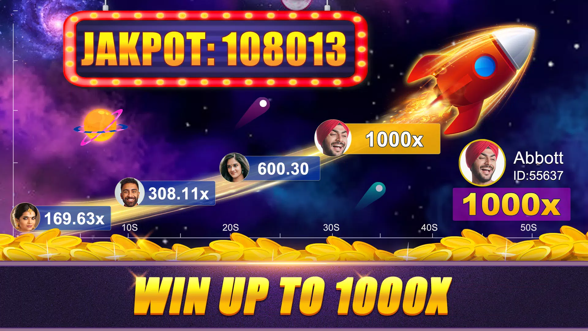 Crash x1000 - Online Poker Captura de tela 1