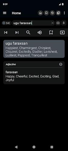 English Somali Dictionary Screenshot 2