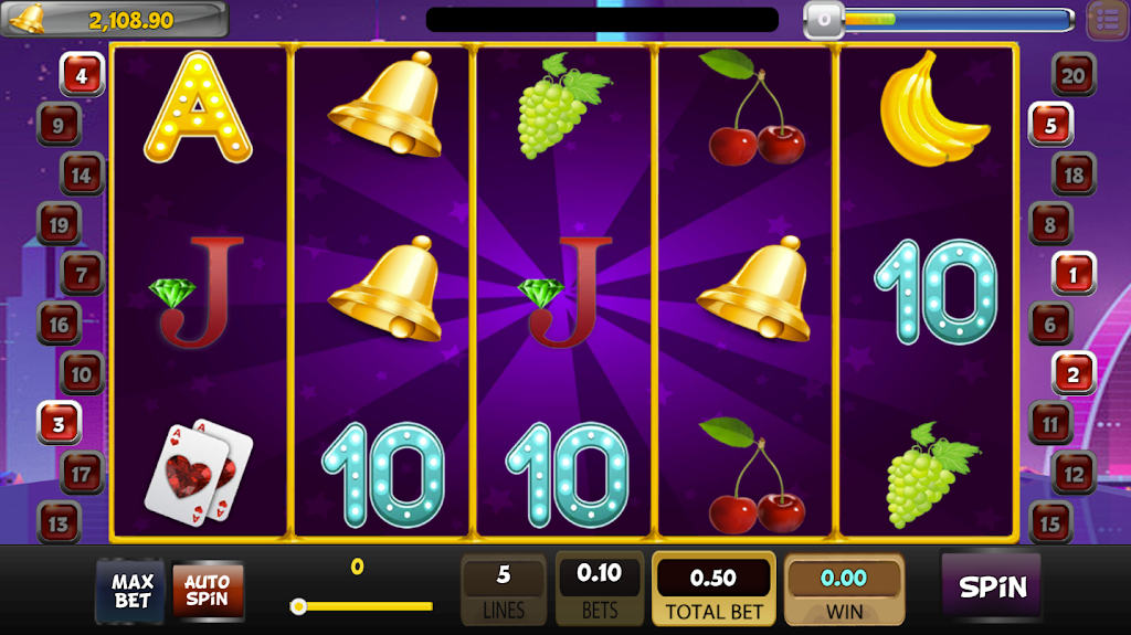 SlotMan - Free Classic Vegas Slot Machine 777 Ảnh chụp màn hình 1