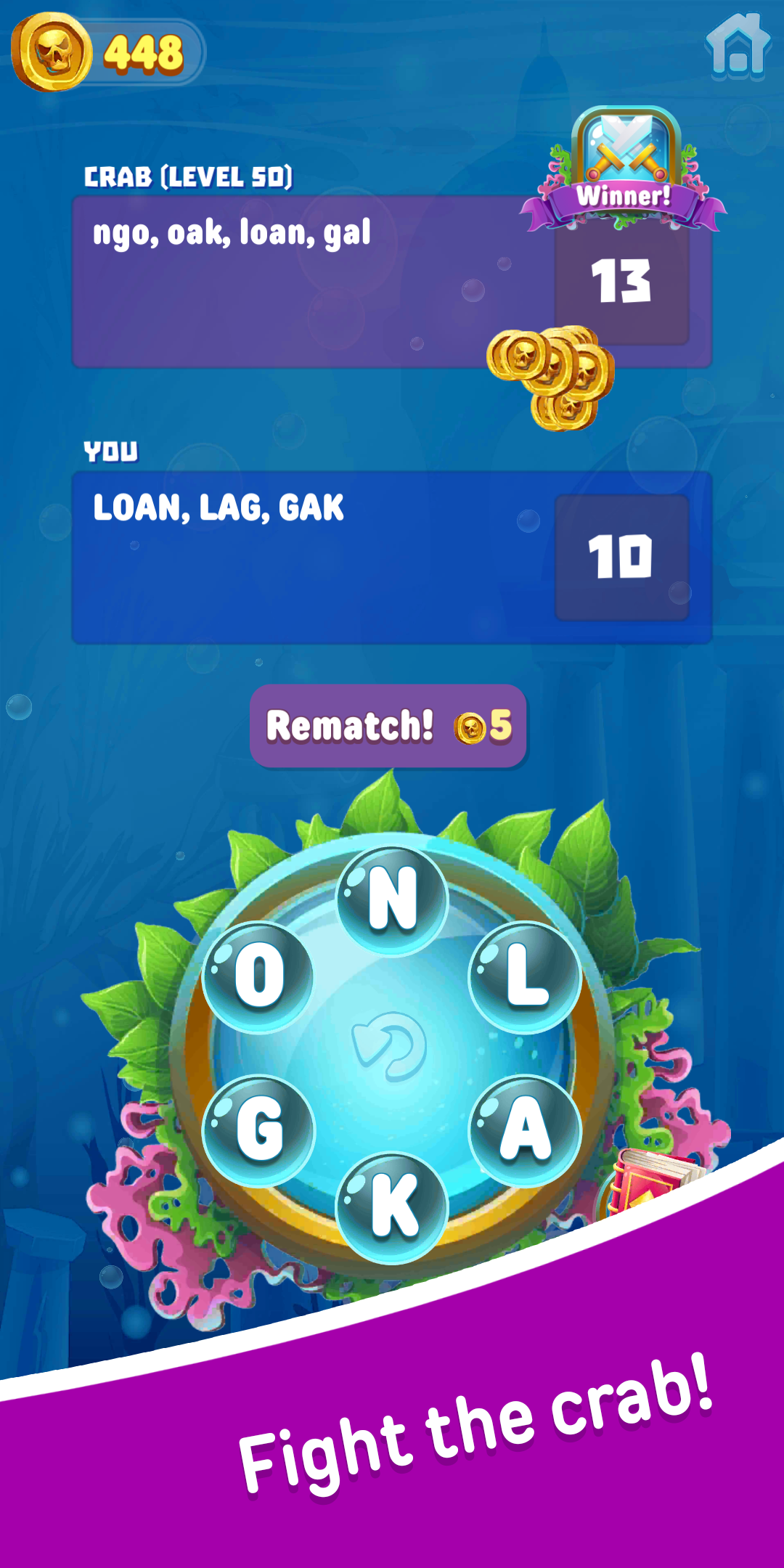 Gold for words: anagram games ဖန်သားပြင်ဓာတ်ပုံ 4