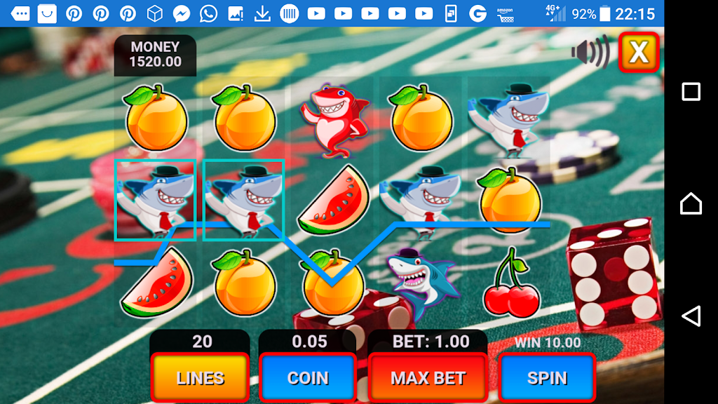 shark fruit casino slots machines 스크린샷 2