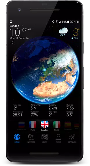 3D EARTH - weather forecast Captura de tela 1
