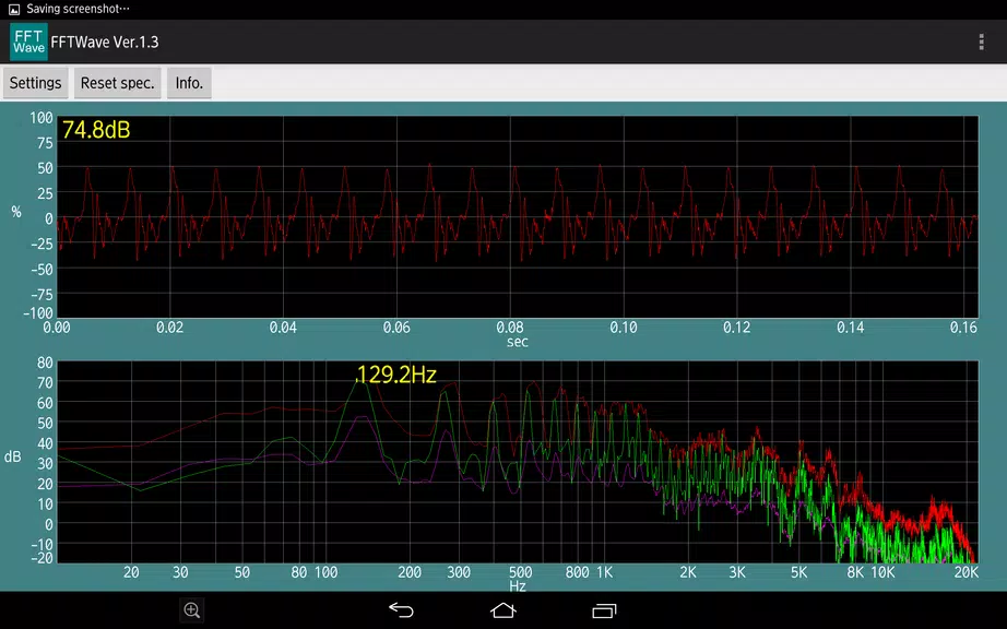 Sound monitor FFTWave スクリーンショット 2