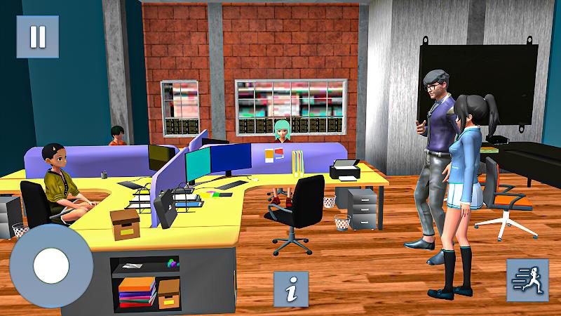 Anime Games: Office Girl Sim Screenshot 4