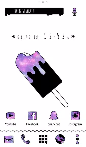 Popsicle Galaxy Theme Capture d'écran 1