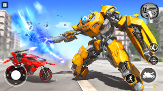 Real Robot Bike Transform Game Captura de pantalla 1