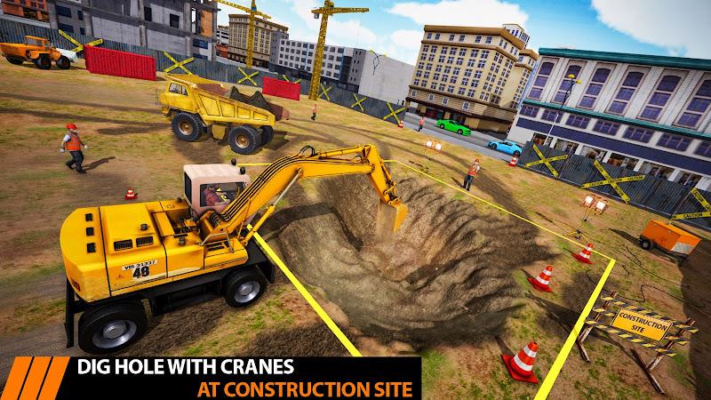 City Construction Excavator 3D Ekran Görüntüsü 2