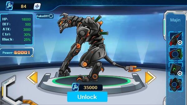 mecha colosseum mod apk heeft alles ontgrendeld