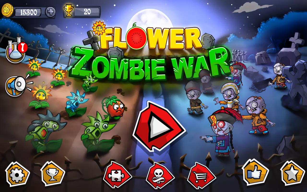 Flower Zombie War Captura de tela 1