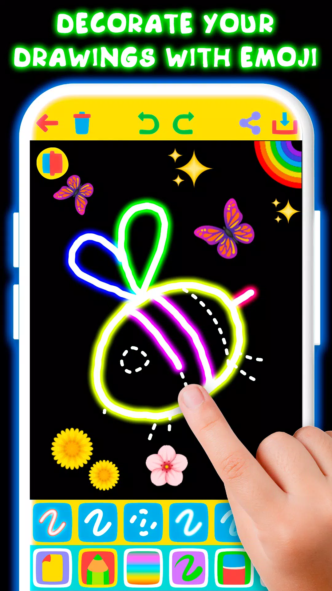 Drawing For Kids - Glow Draw Screenshot 3