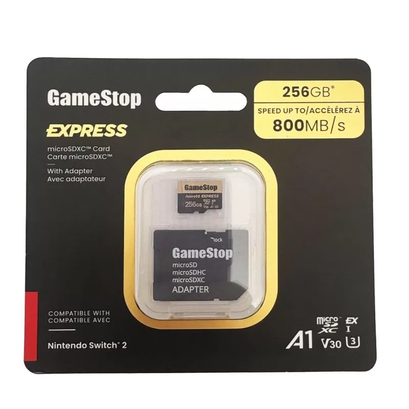 GameStop Ön Sderler Switch 2 lansmanı için MicroSD Express Kartları