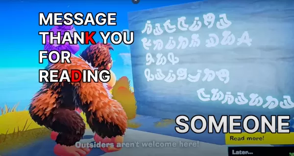 Translated in-game message in Donkey Kong Bananza