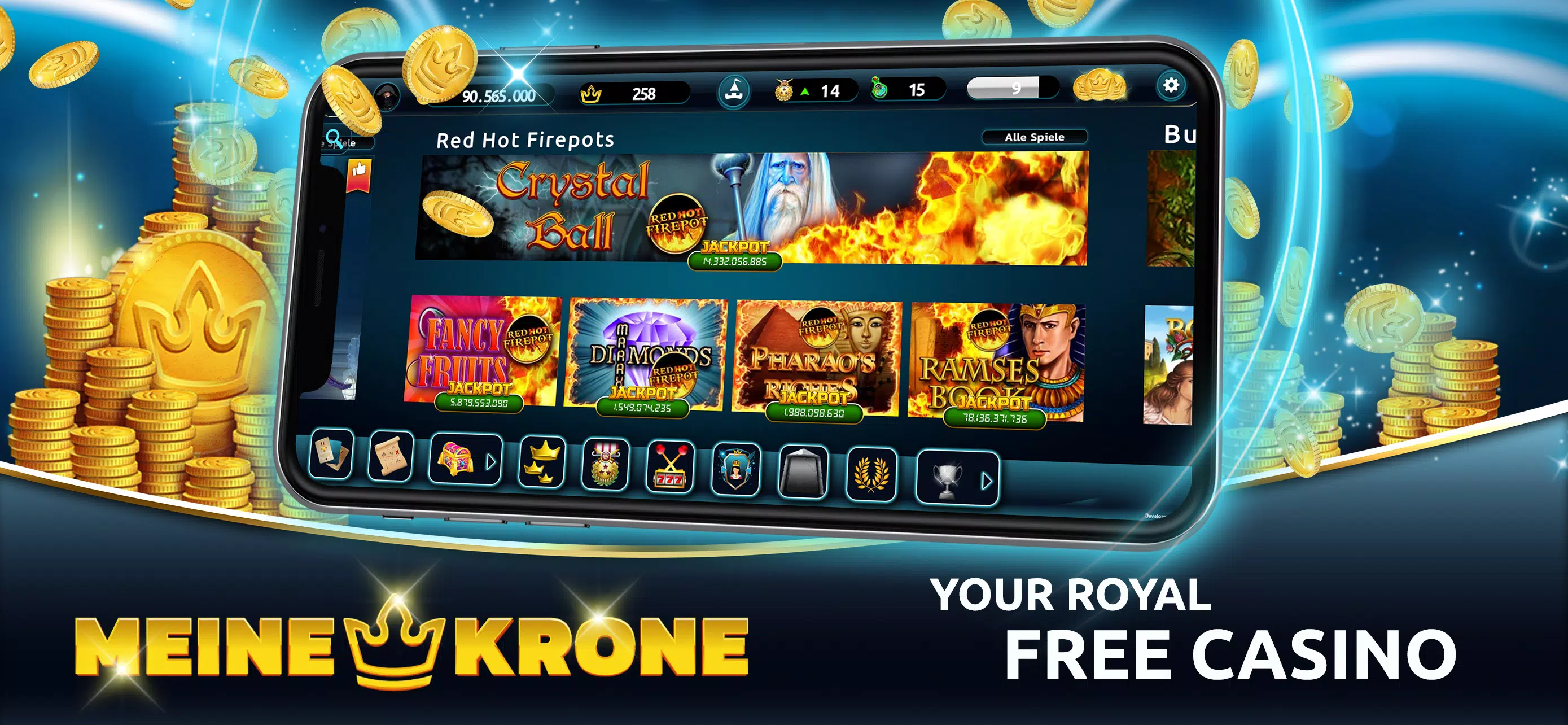 MEINE KRONE - Social Casino Ảnh chụp màn hình 1