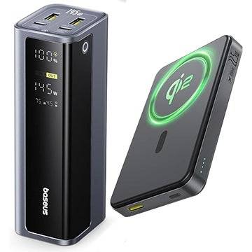 Baseus 20,800mAh 145W Power Bank + 10,000mAh 22.5 သန်း Magsafe Qi2 Power Bank
