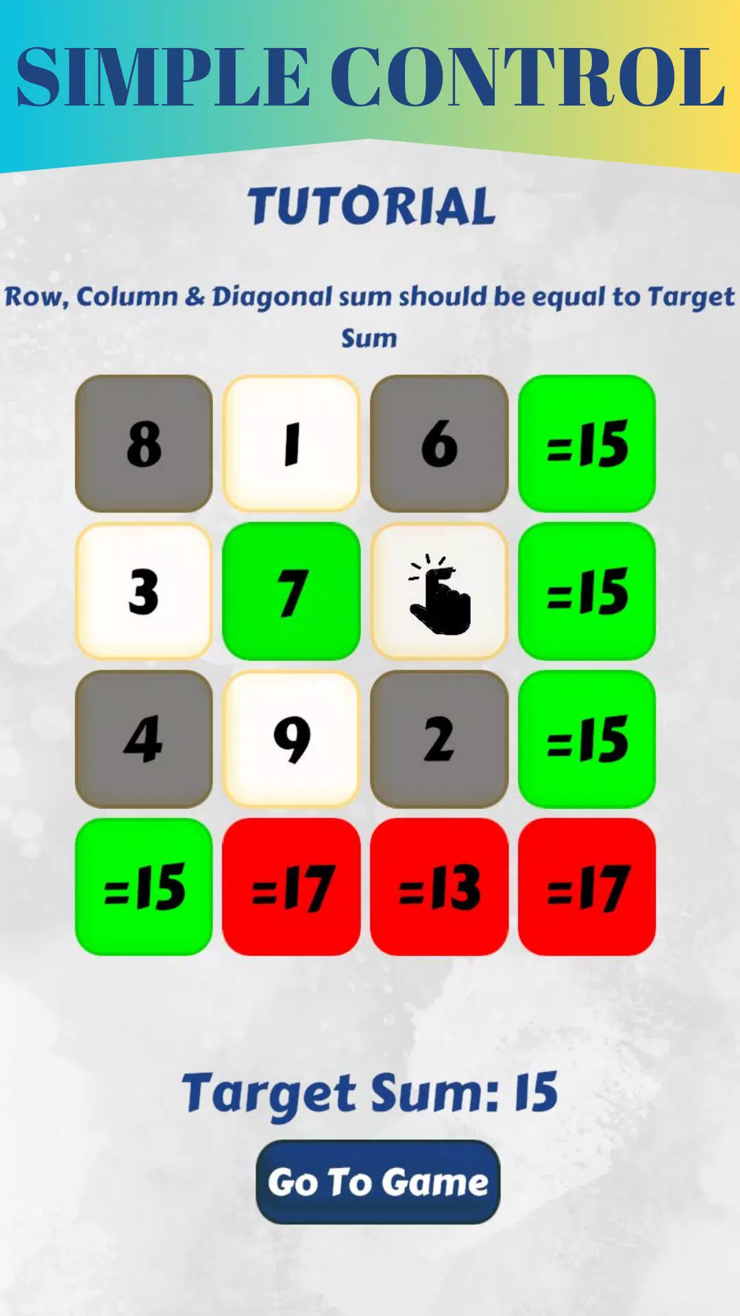 Magic Square game Screenshot 2