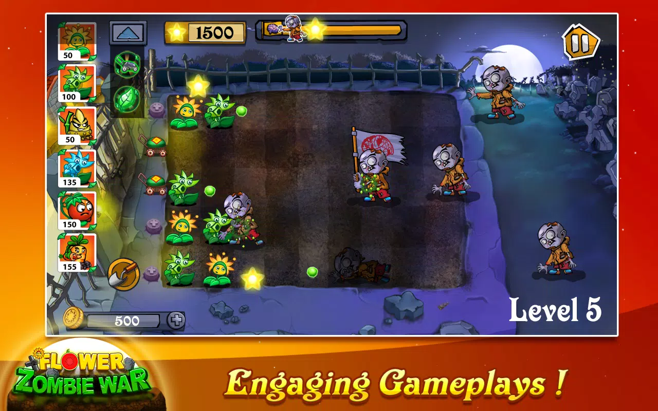 Flower Zombie War Captura de tela 2