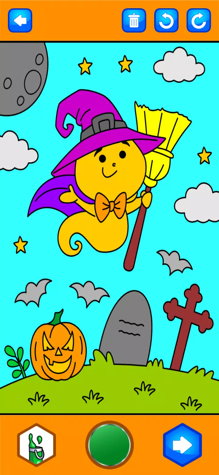 Halloween Coloring Game स्क्रीनशॉट 3