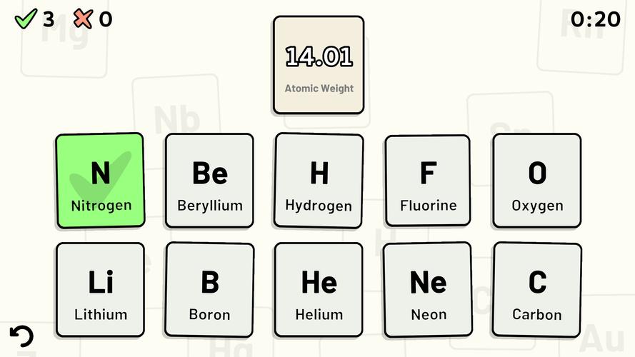 Periodic Table Quiz Zrzut ekranu 2