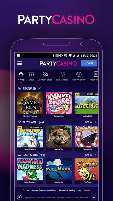 PartyCasino Casino: Roulette, Blackjack, & Slots スクリーンショット 1