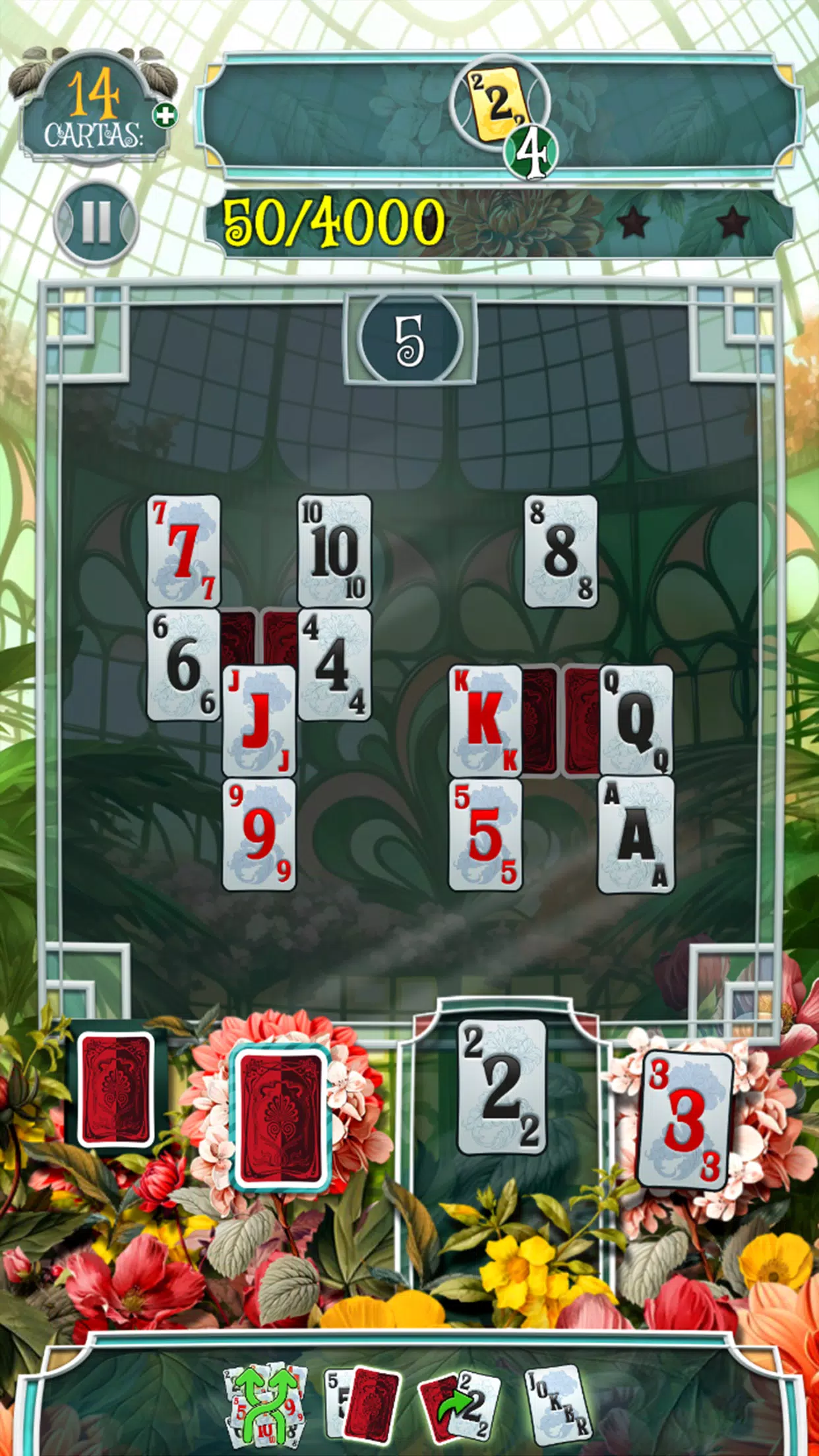 Greenhouse Solitaire TriPeaks Zrzut ekranu 3