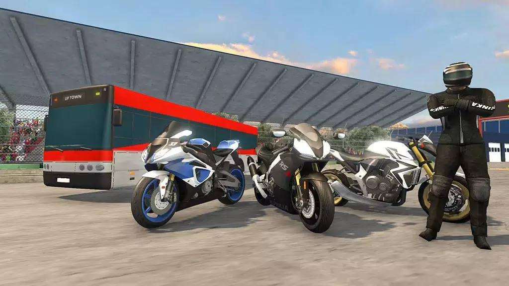 Bike VS Bus Racing Games Captura de tela 2