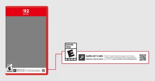 Nintendo Switch 2 game-key card warning
